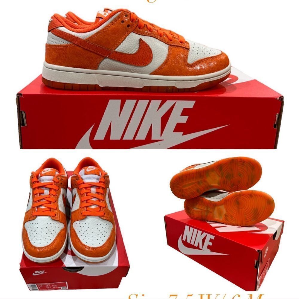 NIB Nike Dunk Low “ Orange Crack” 🍊 Sneaker - Picture 3 of 3